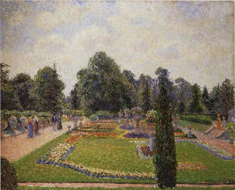 Lontoo. Kew'n puutarha, suuri kasvihuoneen käytävä - Camille Pissarro