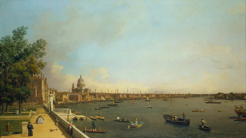 Lontoo: Somerset House Terrace - Tamise-joen näkymä kohti Cityä - Canaletto