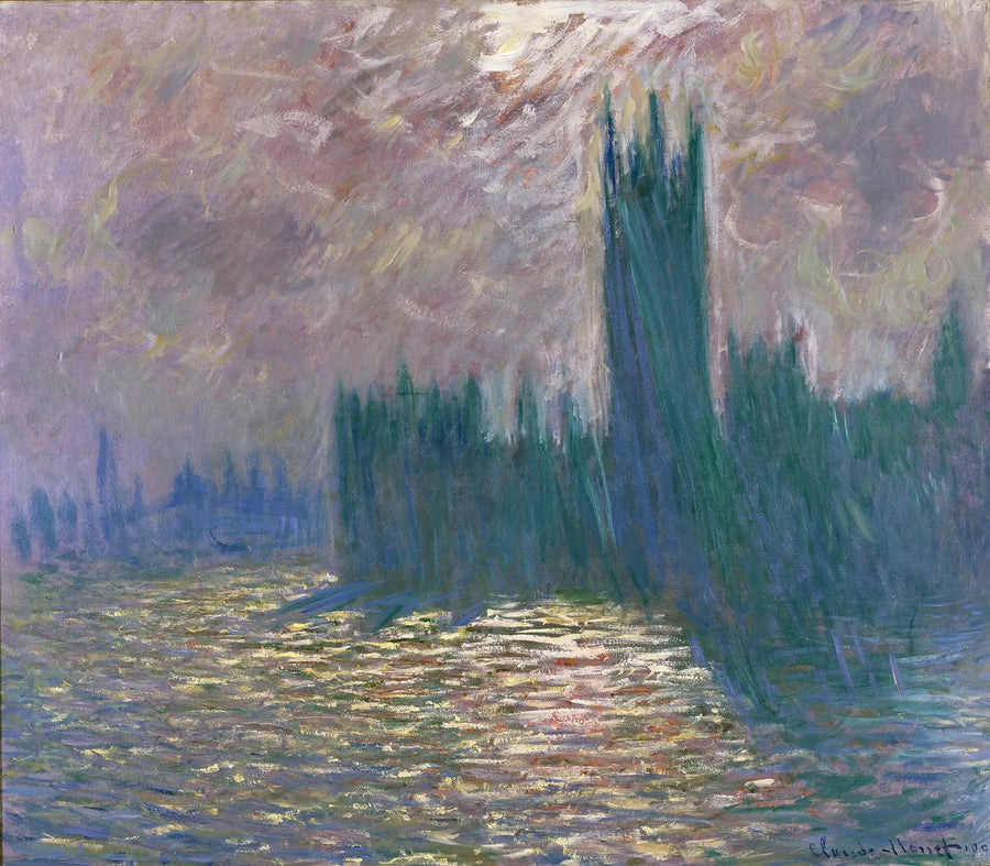 Lontoo, Parlamentti, Heijastuksia Thames-joella - Claude Monet