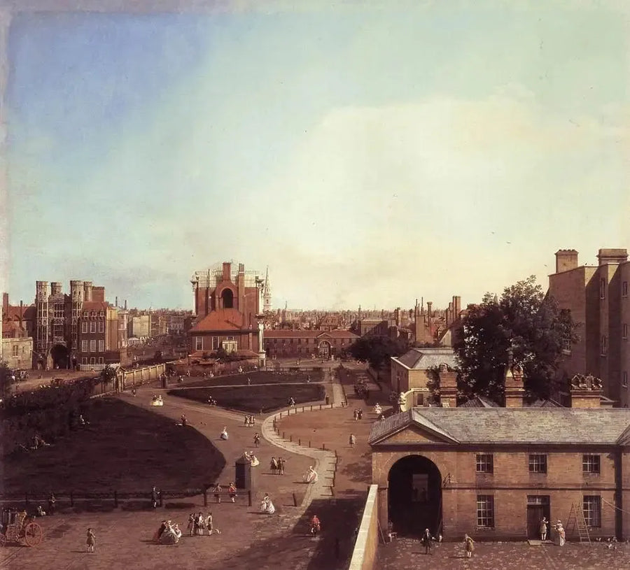 Lontoo: Whitehall ja Privy Garden Richmond House - Canaletto