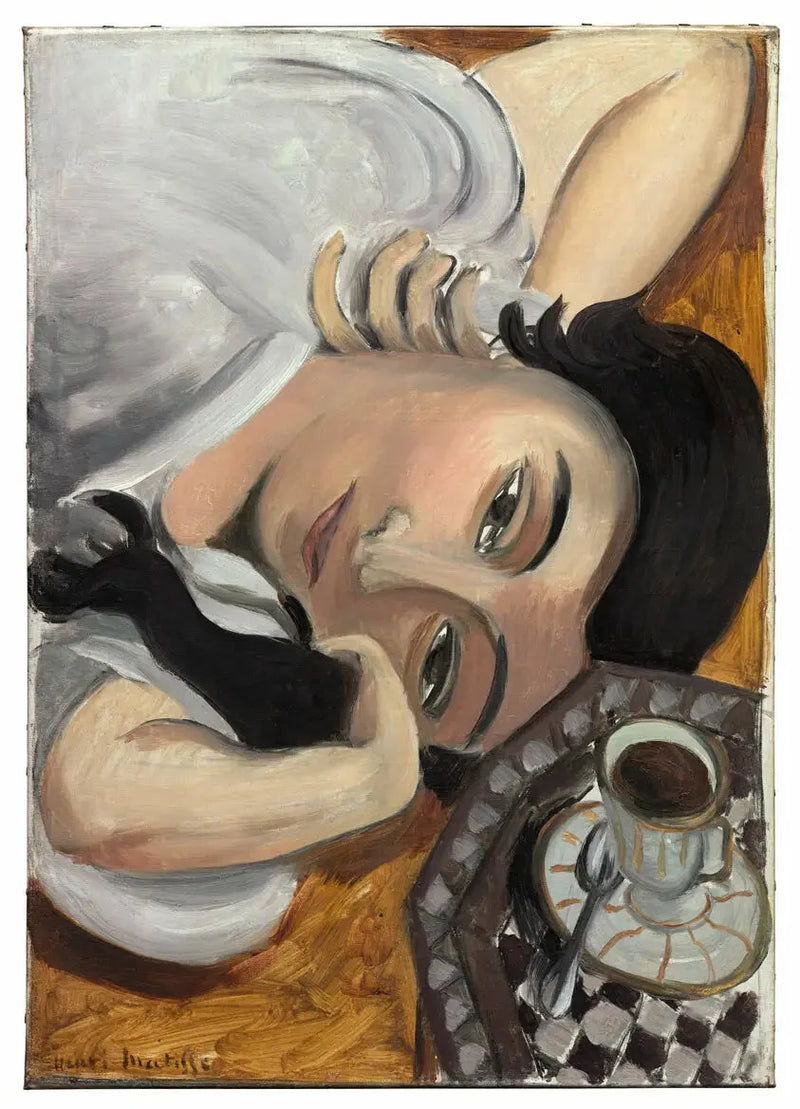 Lorette kahvikupin kanssa - Henri Matisse