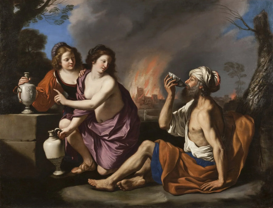 Lot ja hänen tyttärensä - Guercino