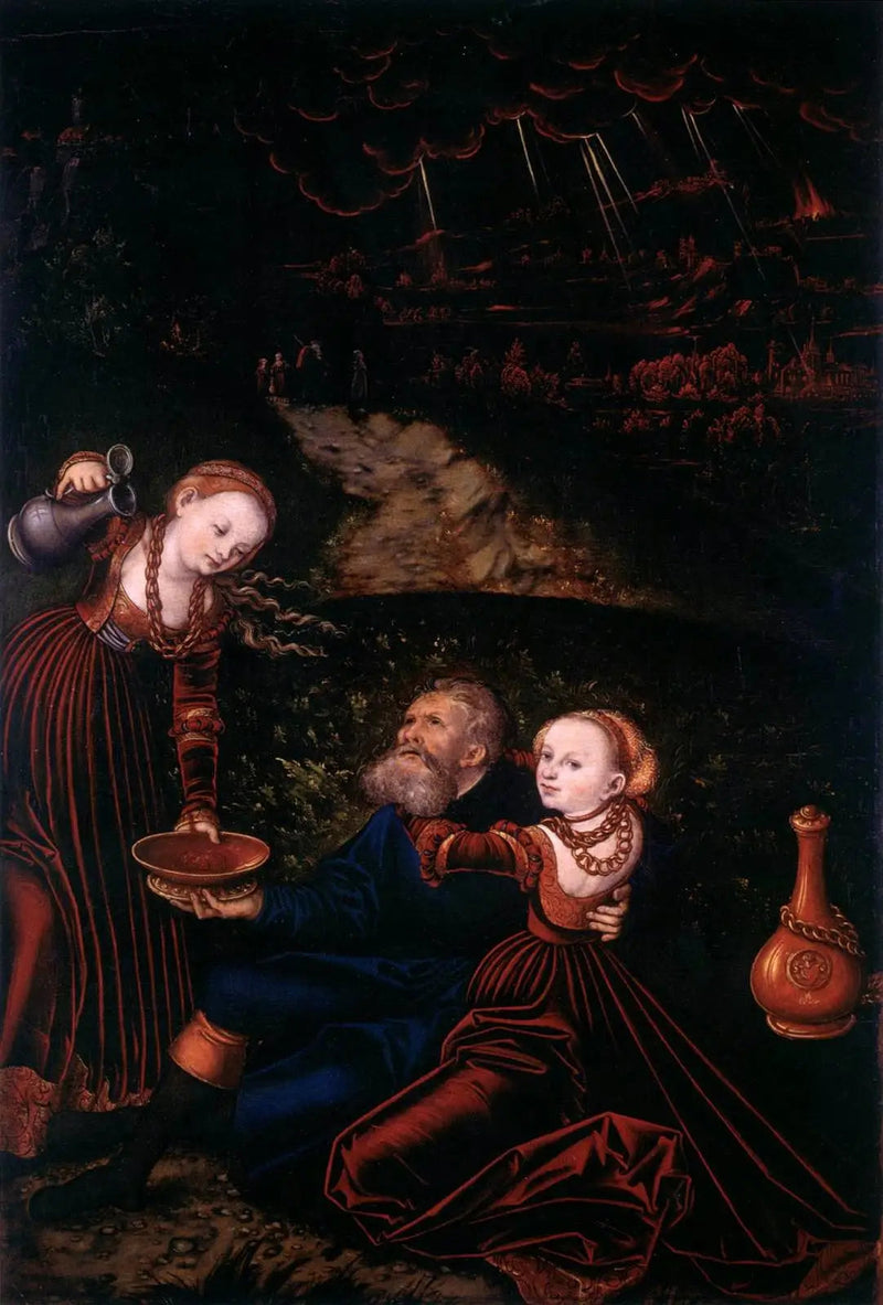Lot ja hänen tyttärensä - Lucas Cranach vanhempi