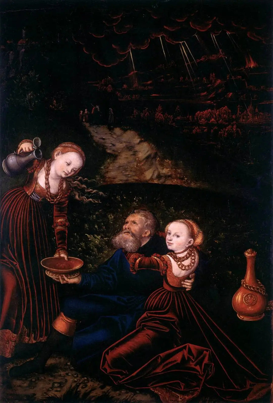Lot ja hänen tyttärensä - Lucas Cranach vanhempi
