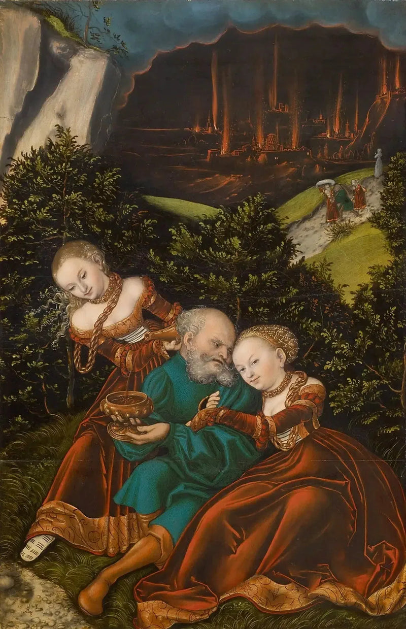 Lot ja hänen tyttärensä - Lucas Cranach vanhempi