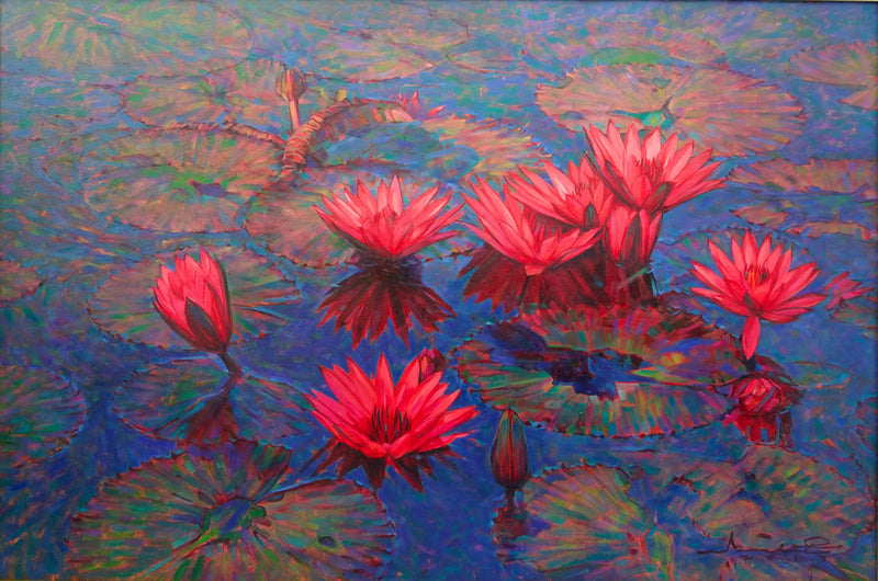 Vaaleanpunainen Lotus | 80 x 120 cm