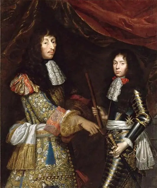 Louis II de Bourbon Condé ja hänen poikansa Henri-Jules, Enghienin herttua - Pierre Mignard