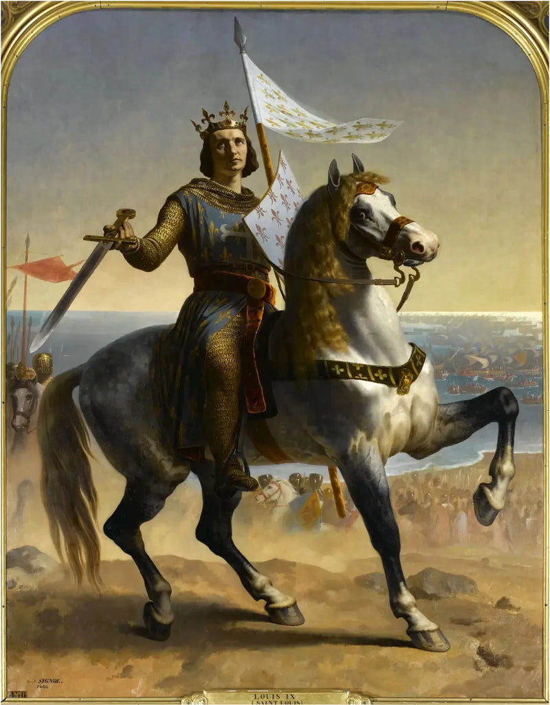 Louis IX, tunnetaan myös nimellä Pyhä Ludvig, Ranskan kuningas (1215-1270) - Émile Signol