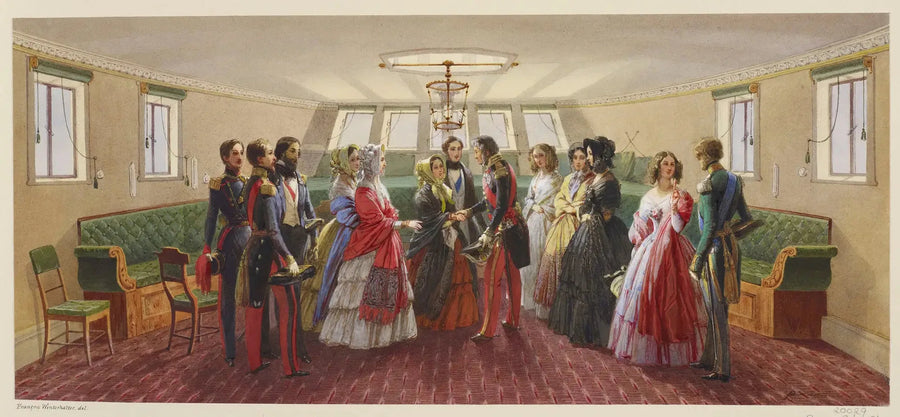 Louis-Philippe hyvästelee kuningatar Victorian laivalla - Franz Xaver Winterhalter