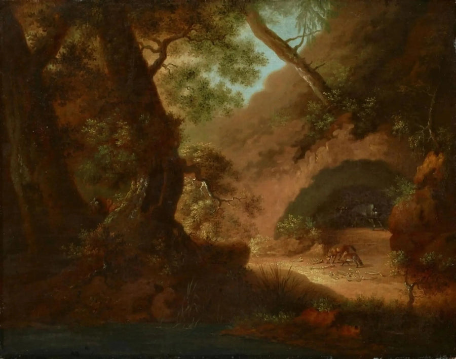 Sudet metsässä luolan edessä - Caspar David Friedrich