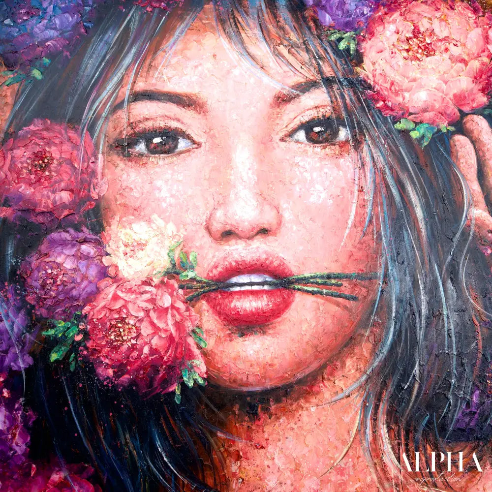 Love in Bloom – Kesorn | 200 x 200 cm Reproductions de tableaux à la peinture à l’huile