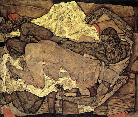 💔 Rakastavaiset (Mies ja Nainen) – Egon Schiele (1914)