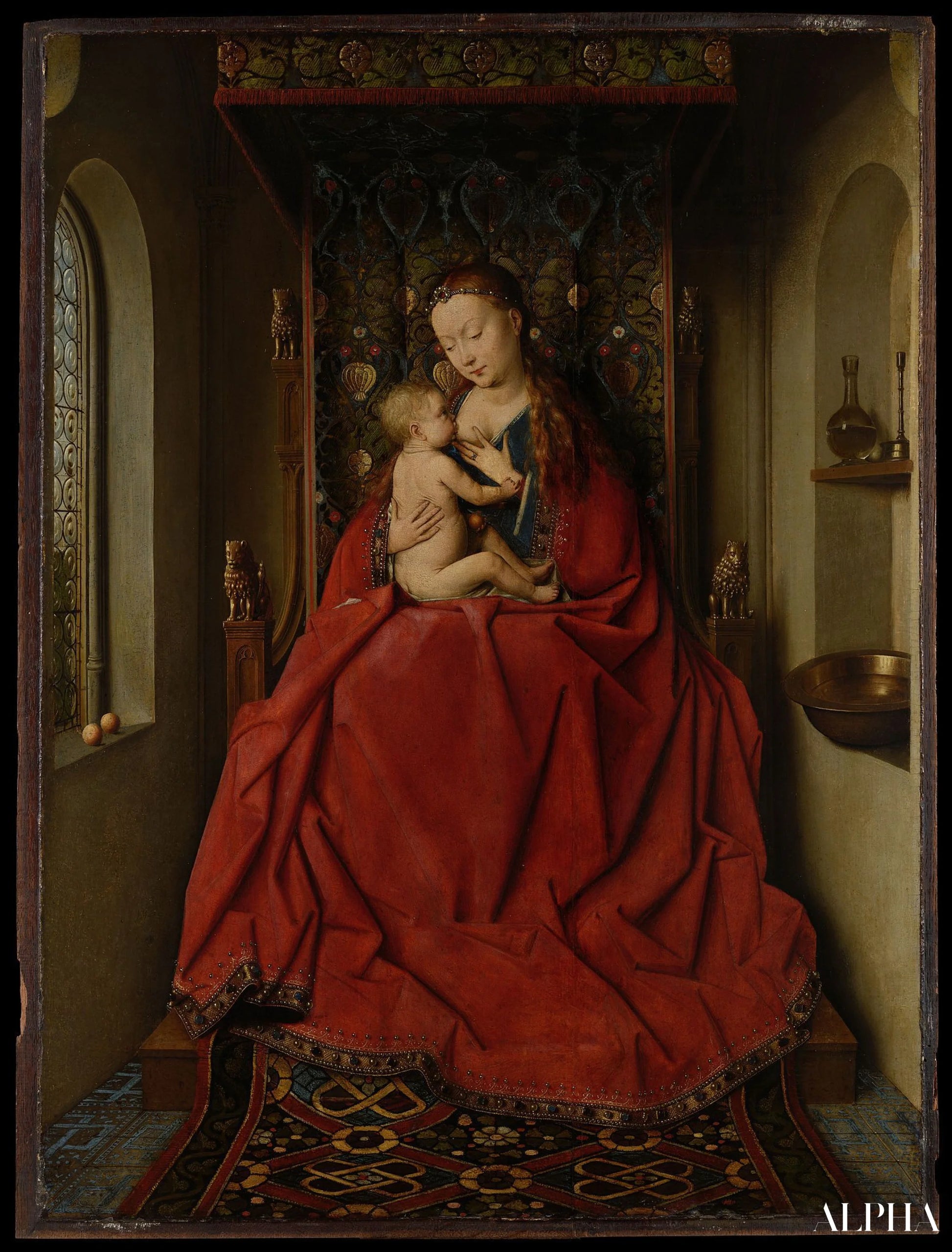 Lucca Madonna - Jan Van Eyck - Korkealaatuiset taulujen ja maalauksien reproduktiot