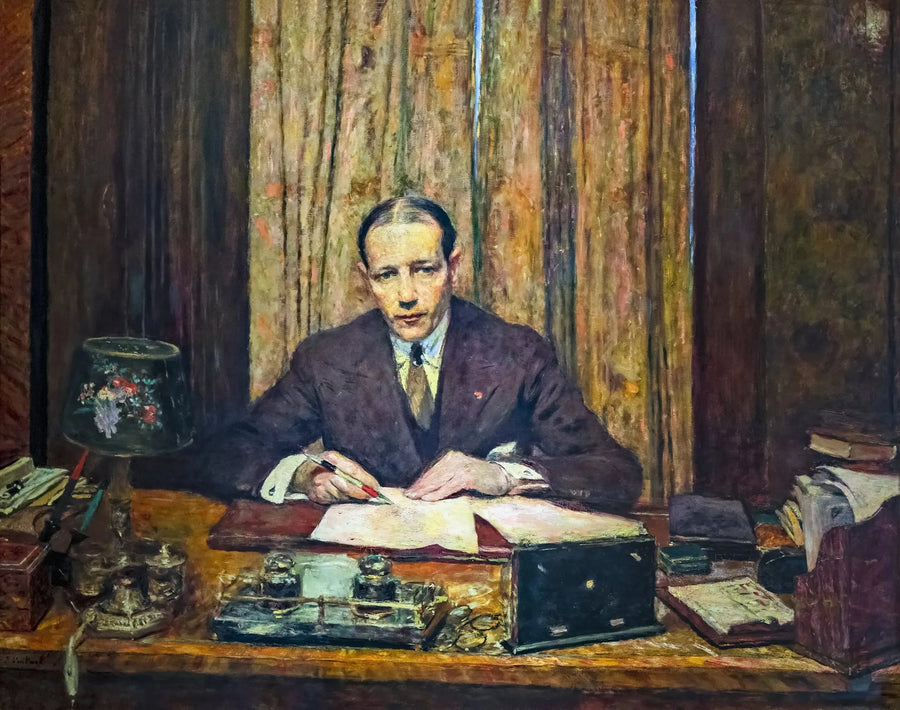Lucien Rosengart työpöytänsä ääressä - Édouard Vuillard