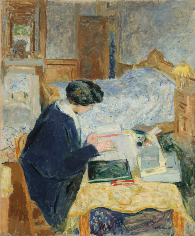 Lucy Hessel lukemassa - Édouard Vuillard