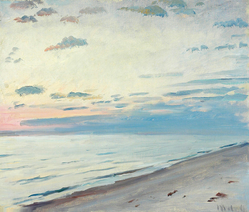 Iltavalo Skagenin rannalla. -Michael Peter Ancher