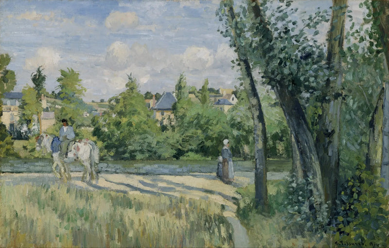 Auringonvalo tiellä, Pontoise - Camille Pissarro