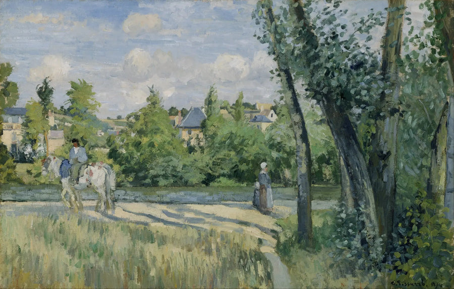 Auringonvalo tiellä, Pontoise - Camille Pissarro