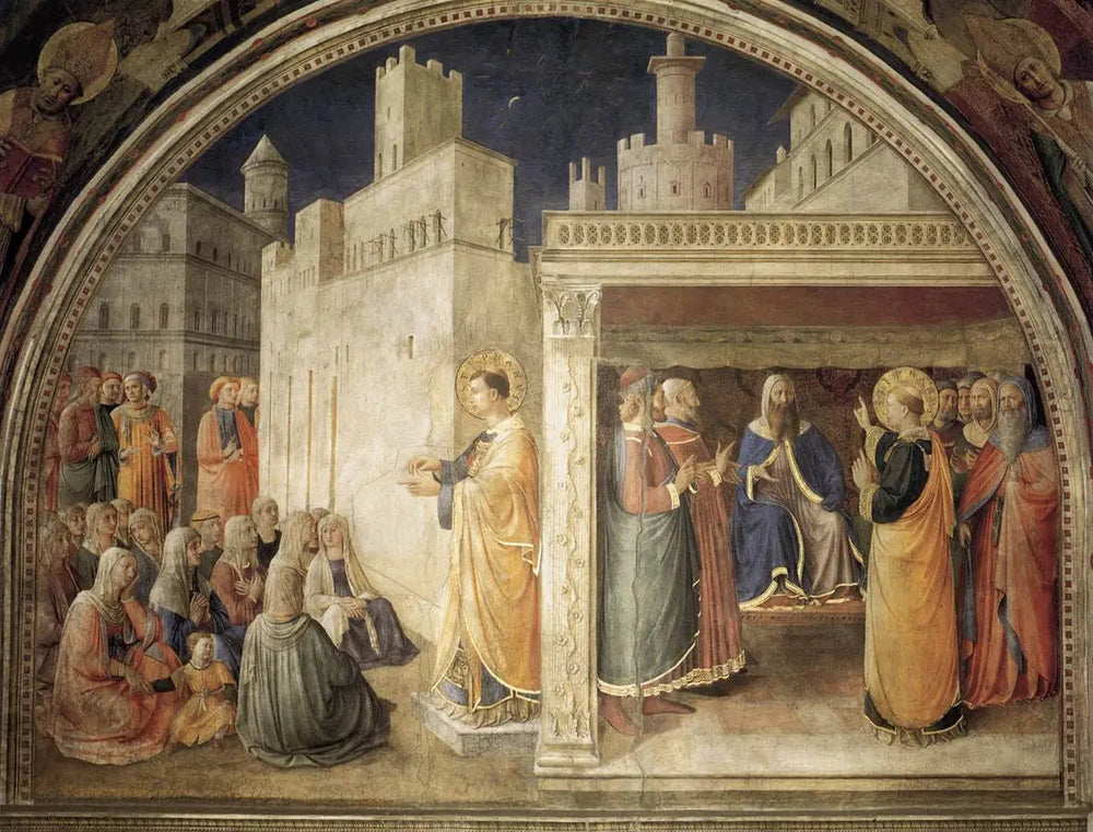 Lunette du mur nord - Fra Angelico image 1 copie peinte à la main à l’huile