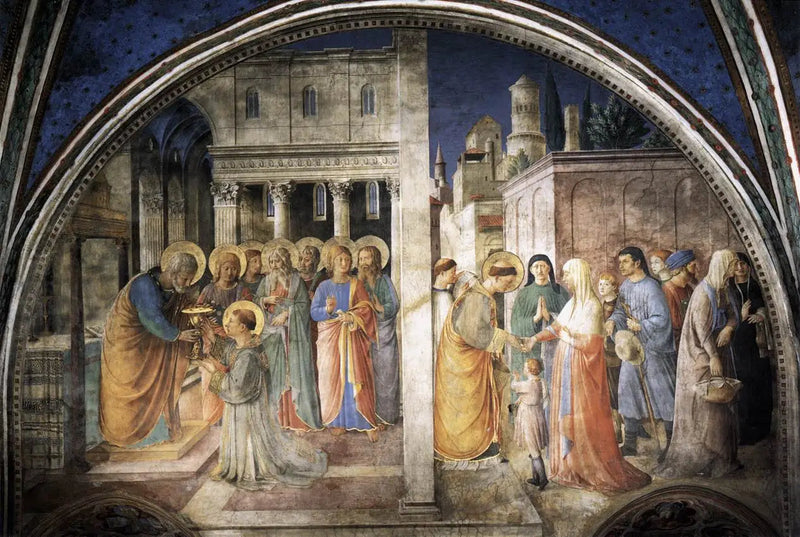Lännen seinän ikkuna Nicoline-kappelissa - Fra Angelico