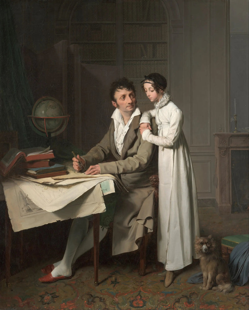 M. G*** opettaa maantiedettä tyttärelleen - Louis-Léopold Boilly