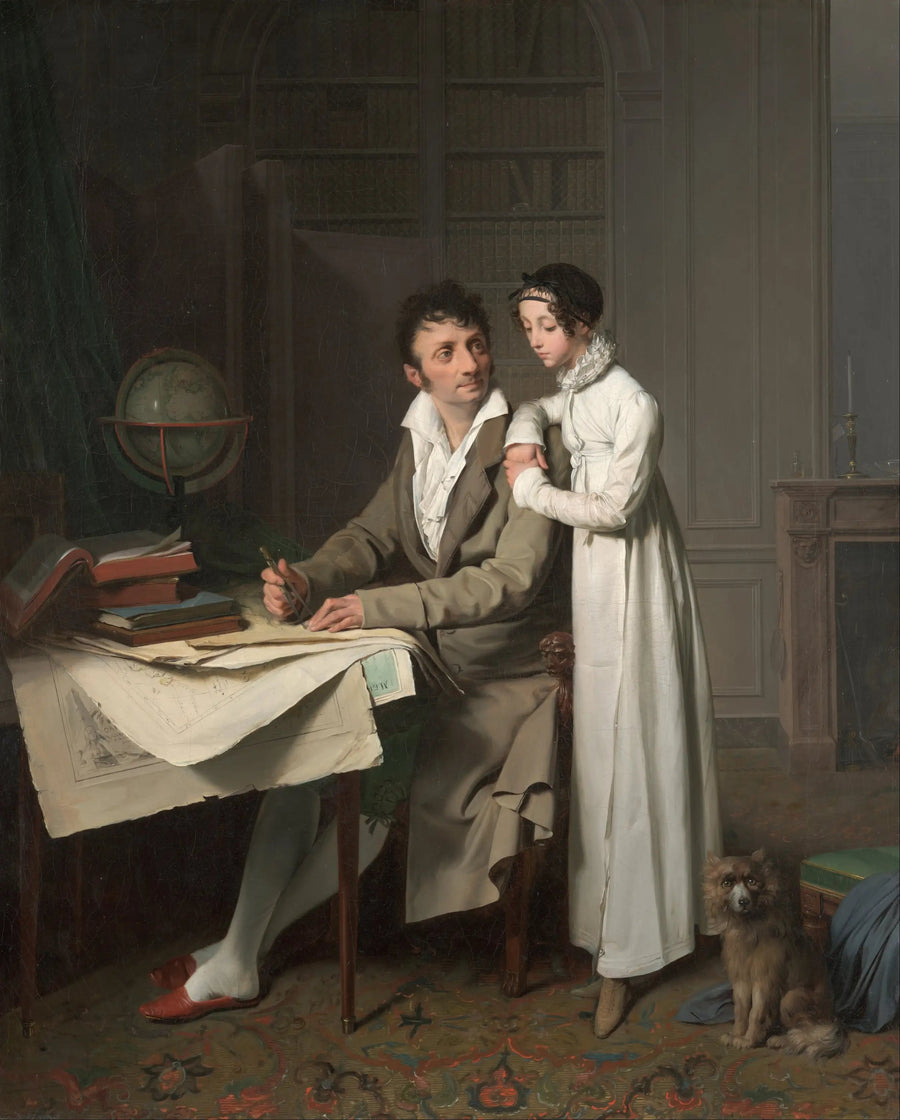 M. G*** opettaa maantiedettä tyttärelleen - Louis-Léopold Boilly