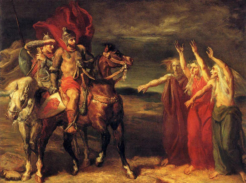 Macbeth ja kolme noitaa - Théodore Chassériau
