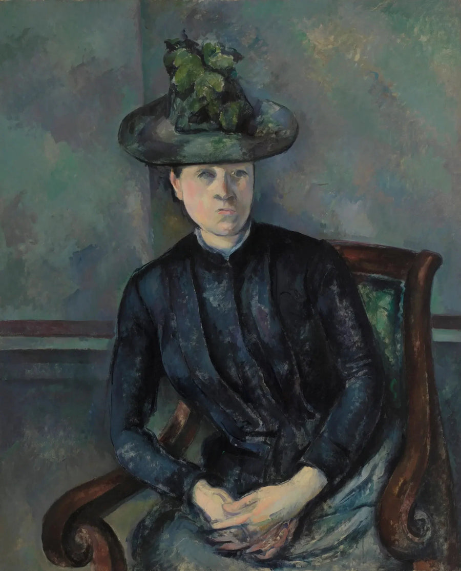 Rouva Cézanne vihreässä hatussa - Paul Cézanne