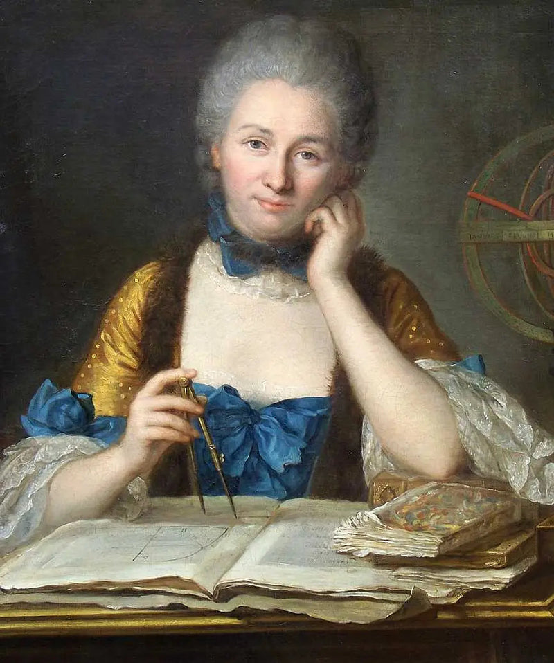 Madame Du Châtelet työpöytänsä ääressä - Maurice-Quentin de La Tour
