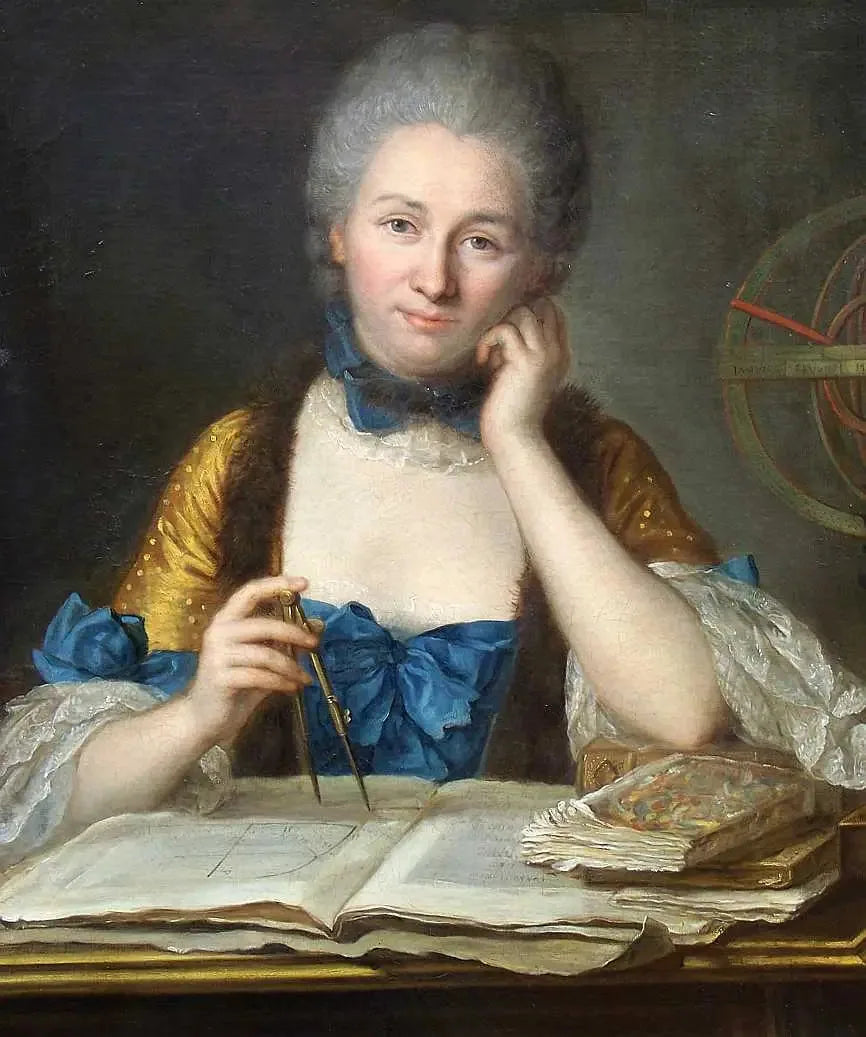 Madame Du Châtelet työpöytänsä ääressä - Maurice-Quentin de La Tour
