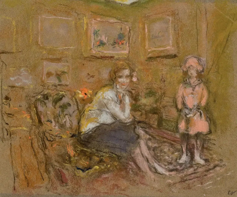 Madame Gaston Lévy ja hänen tyttärensä - Édouard Vuillard