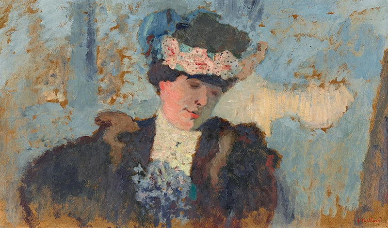 Madame Hessel chapeau kukkivien ruusujen kanssa - Édouard Vuillard