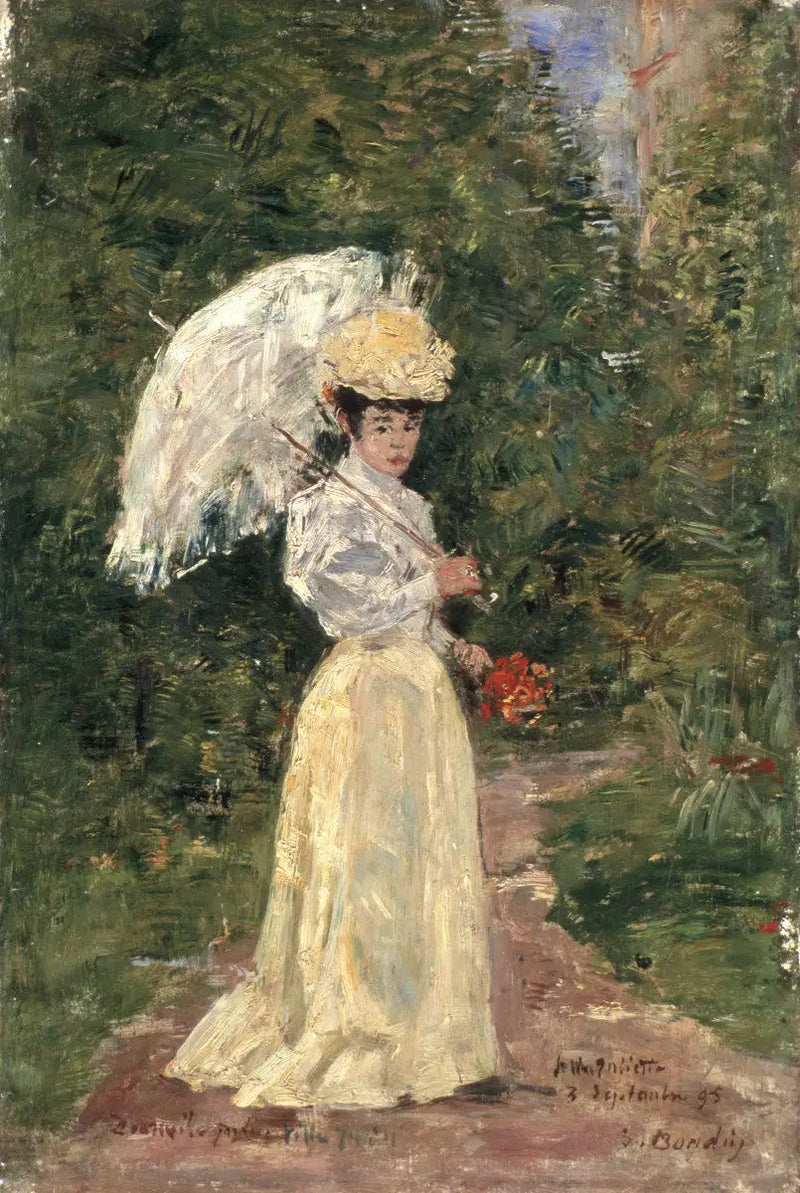 Madame Juliette puutarhassa - Eugène Boudin