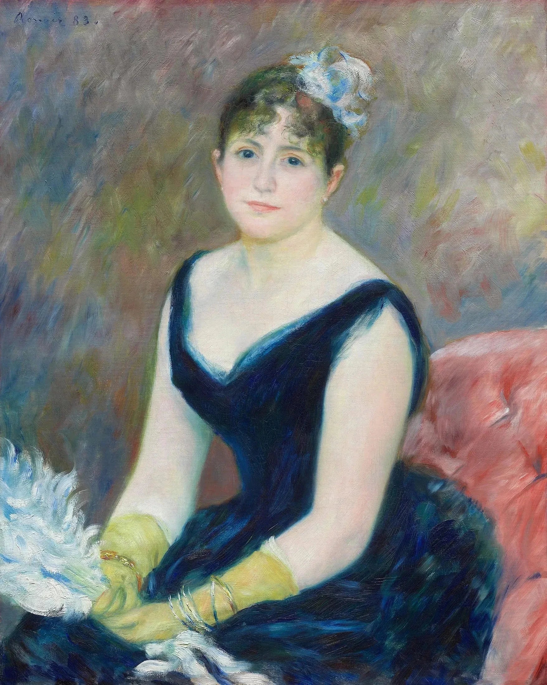 Madame Léon Clapisson, 1883, Renoir – reproduction peinture à l’huile