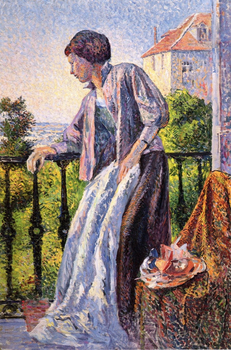 Madame Luce parvekkeella - Maximilien Luce