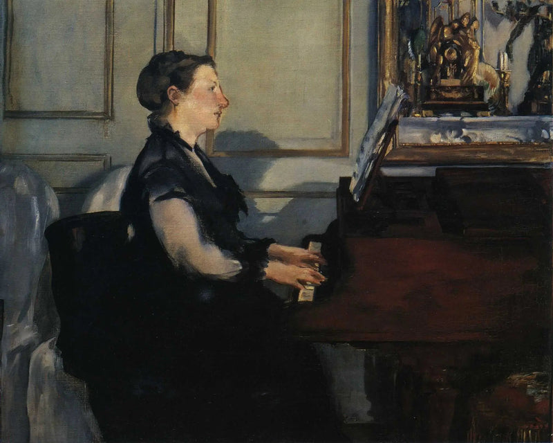 Madame Manet pianolla - Édouard Manet