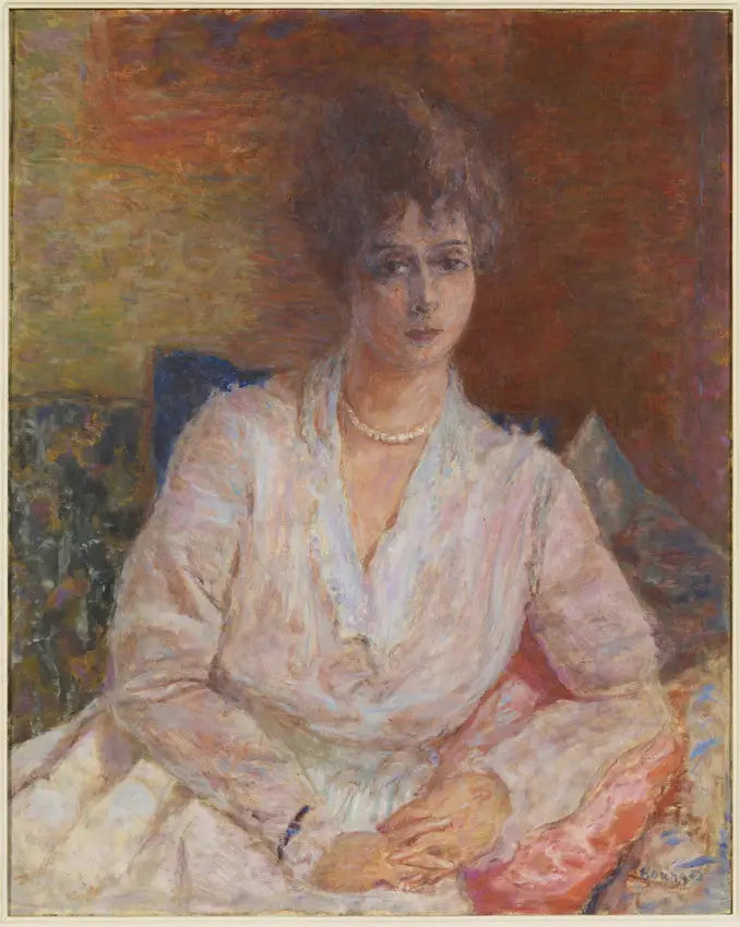Rouva Reine Thadée Natanson helmikaulaketjussa - Pierre Bonnard