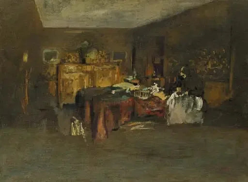 Madame Vuillard ompelemassa - Édouard Vuillard