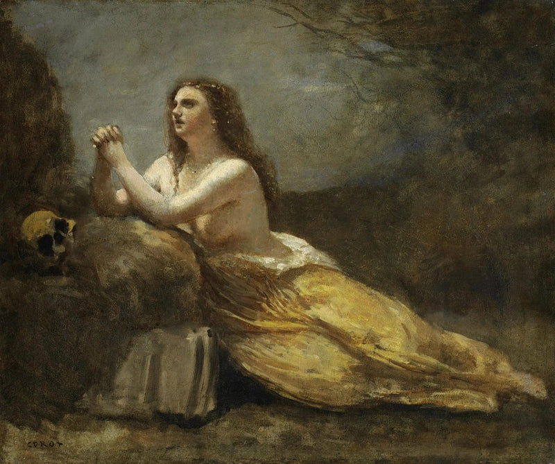 Madeleine rukouksessa - Jean-Baptiste Camille Corot