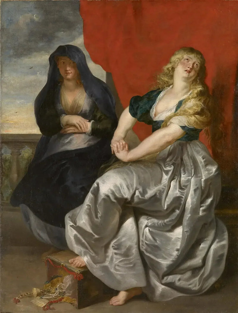 Madeleinan katumusharjoitus ja hänen sisarensa Marthe - Peter Paul Rubens