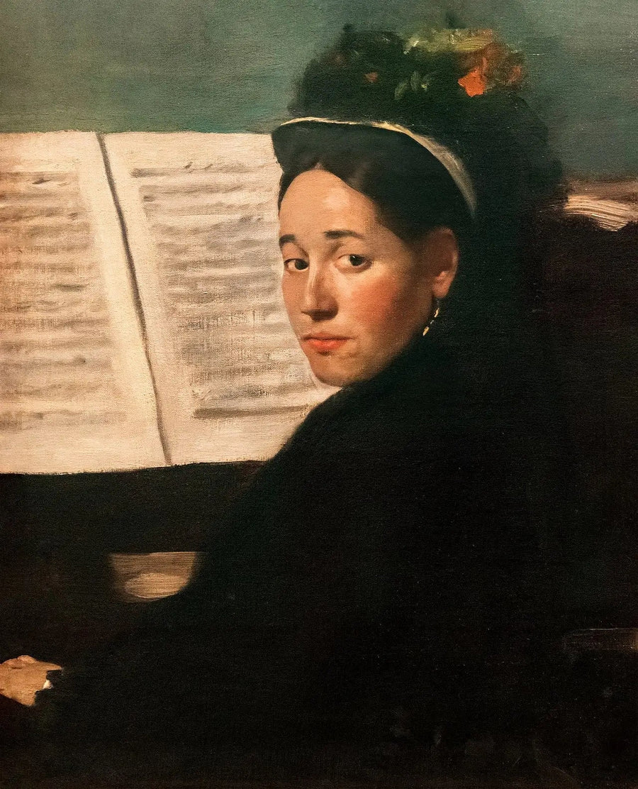 Neiti Dihau pianolla - Edgar Degas