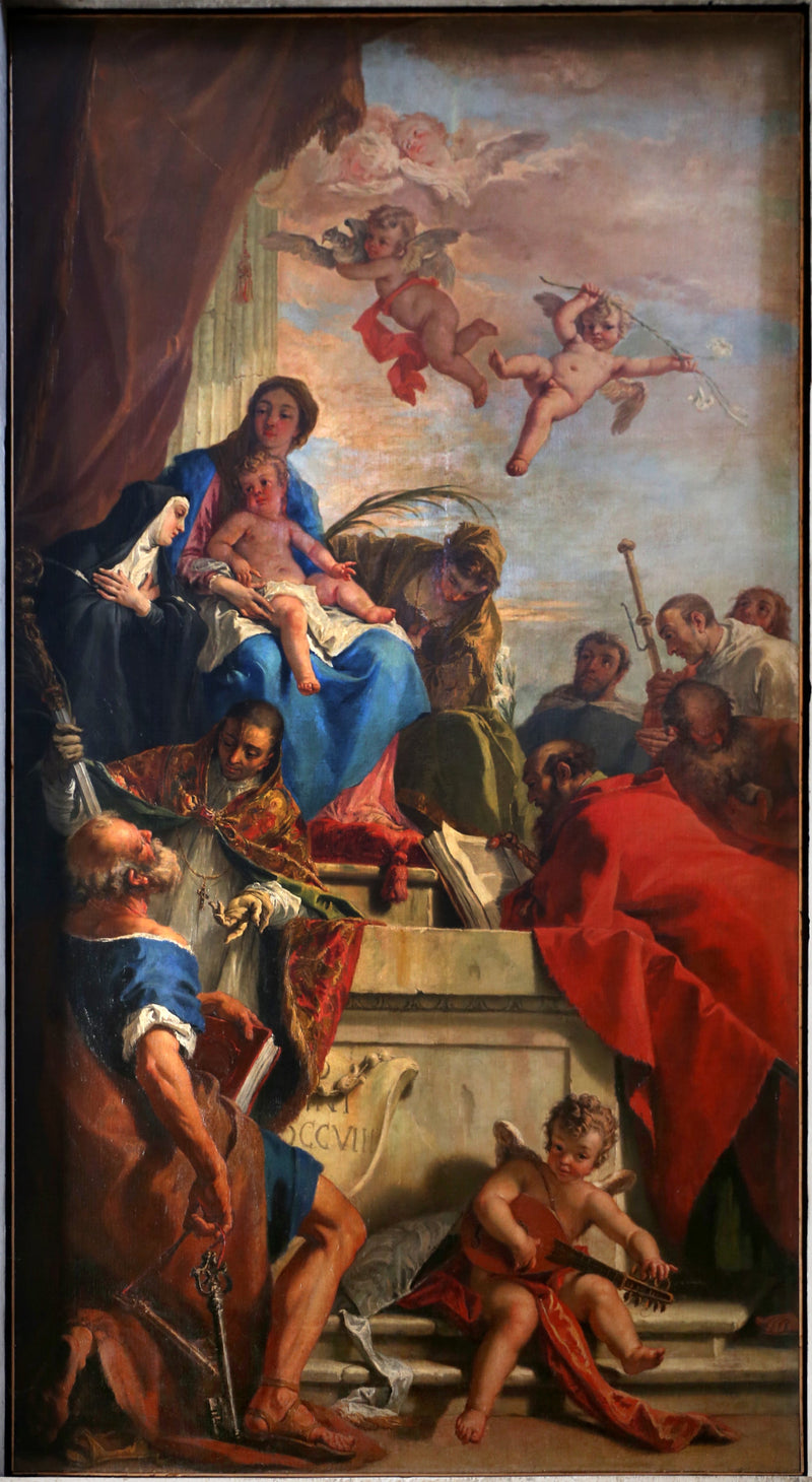 Madone vauvan ja pyhimysten kanssa - Sebastiano Ricci