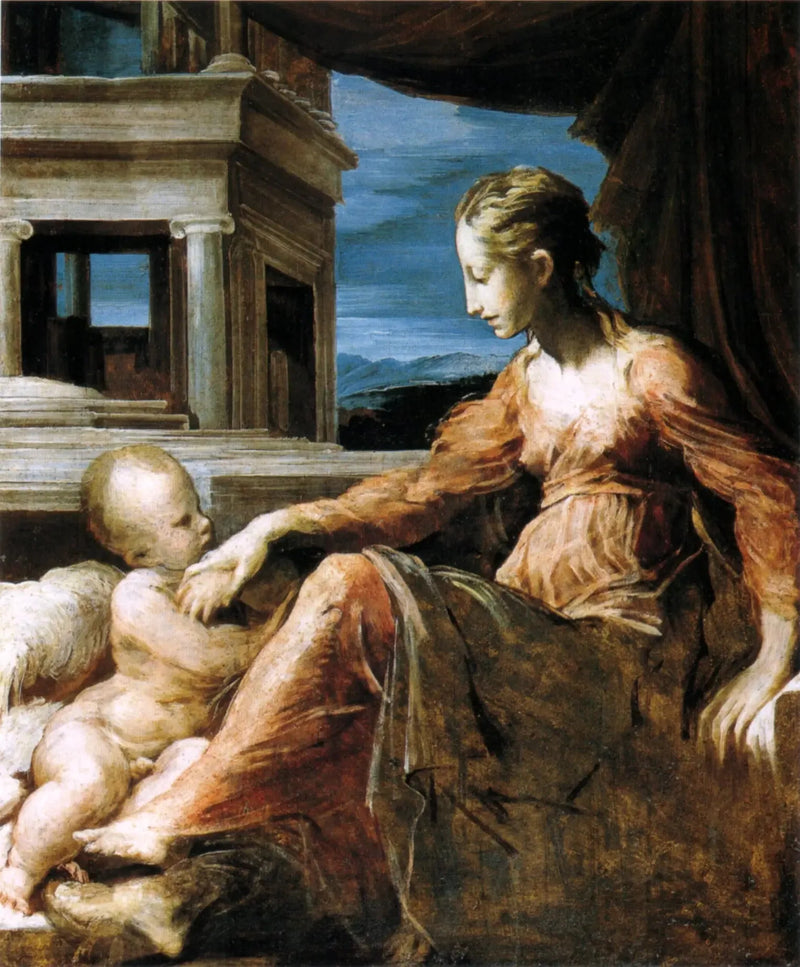 Madone lasten kanssa - Parmigianino