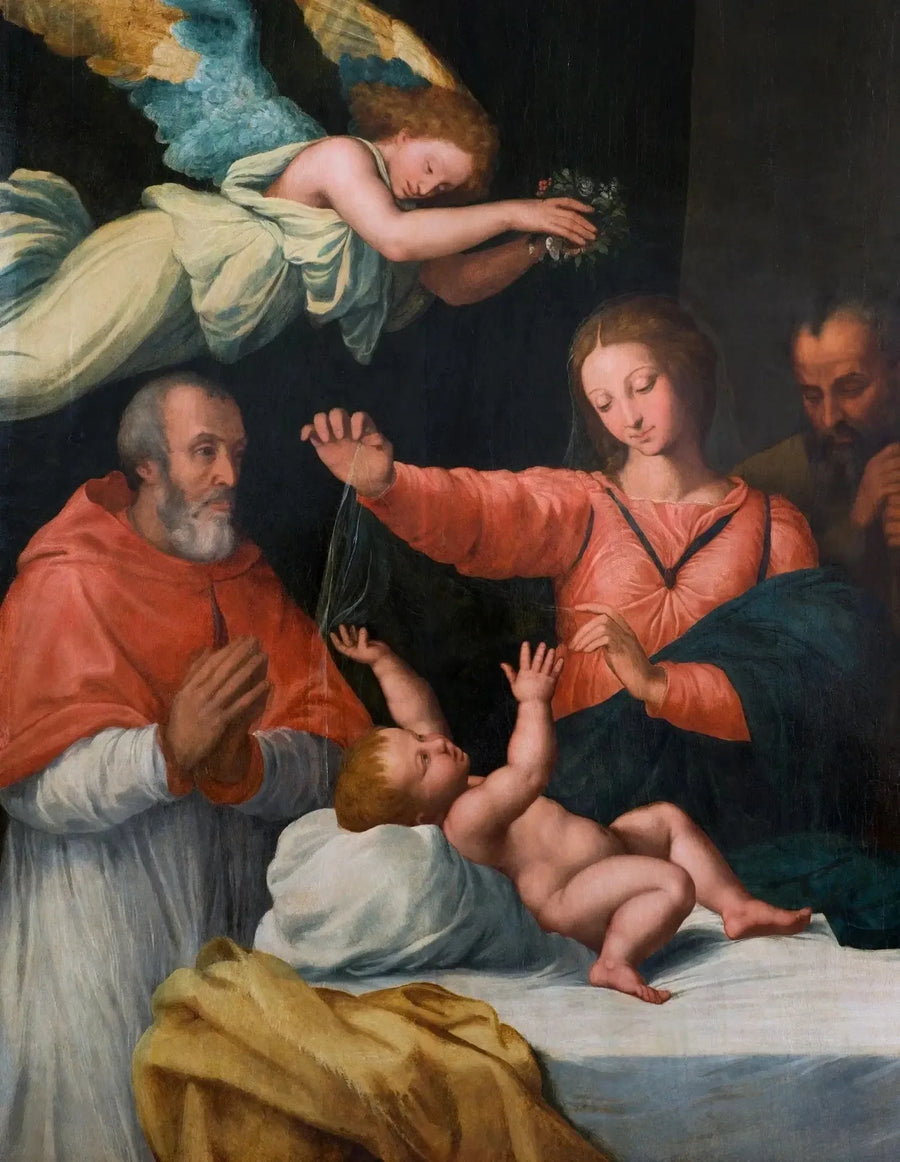 "Madonna del Velo" kardinaali Paolo Emilio Sfondrati kanssa. - Guido Reni