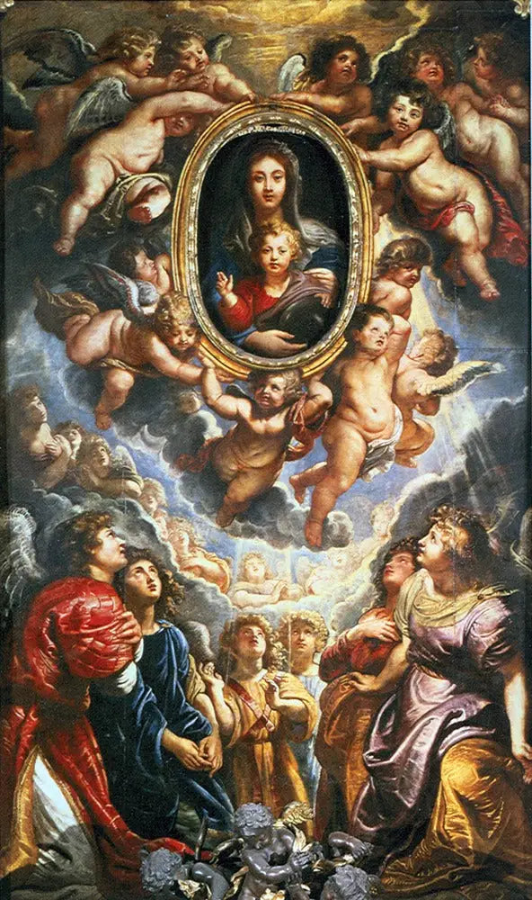 Madonna della Vallicella rakastettu enkeleiden keskuudessa - Peter Paul Rubens