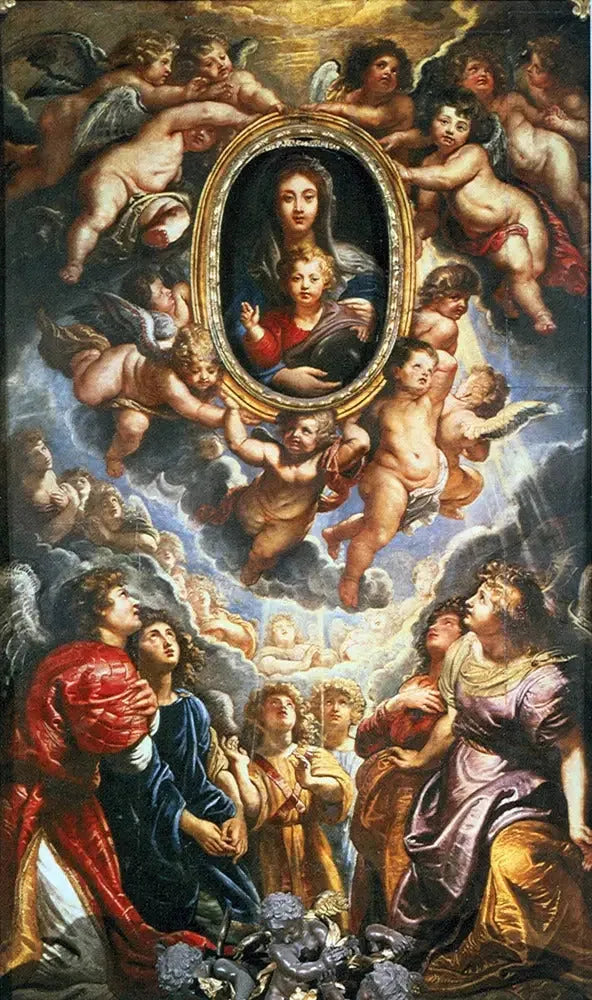 Madonna della Vallicella rakastettu enkeleiden keskuudessa - Peter Paul Rubens