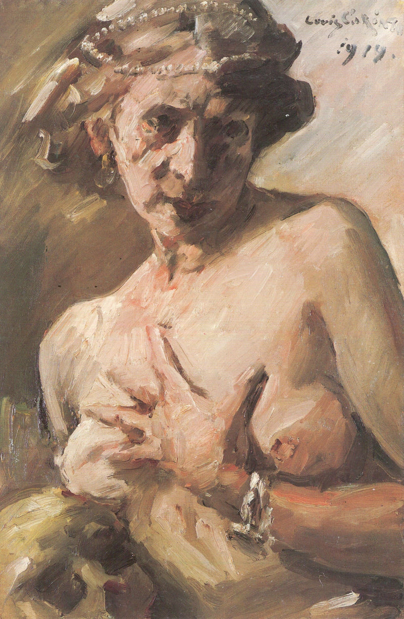 Magdalena helmillä hiuksissaan - Lovis Corinth