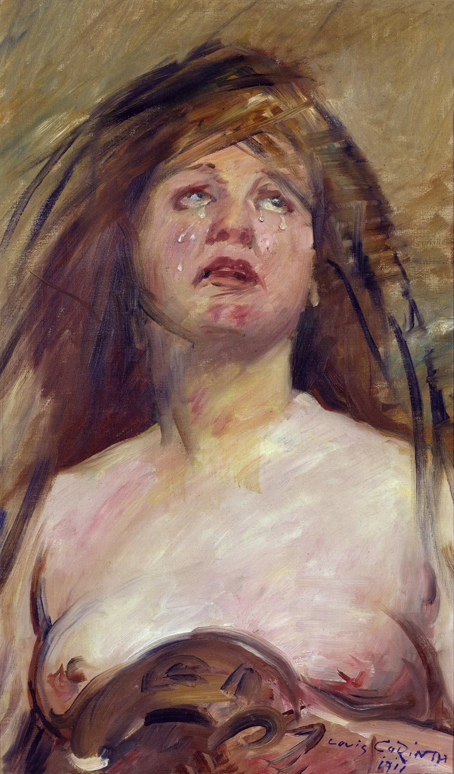 Magdalena kyyneleissä - Lovis Corinth