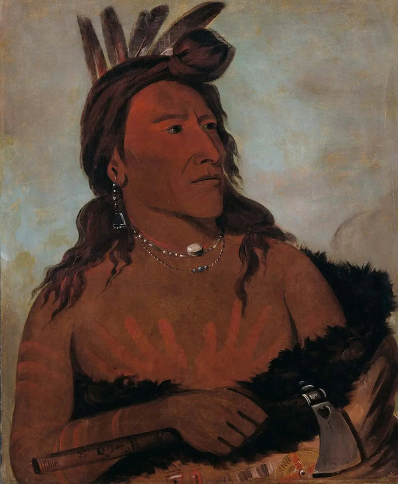 Mah-tó-che-ga, Pieni Karhu, Hunkpapa-soturi - George Catlin
