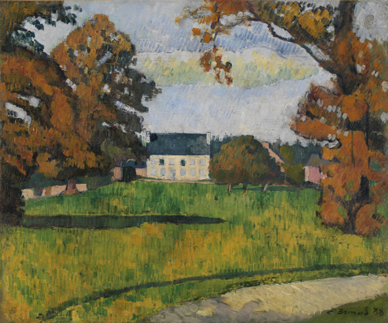 Talo takana puistossa - Émile Bernard
